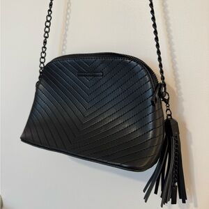 Aldo black leather crossbody purse